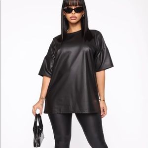 NWT Fashion Nova Chelsea Faux Leather Legging Set